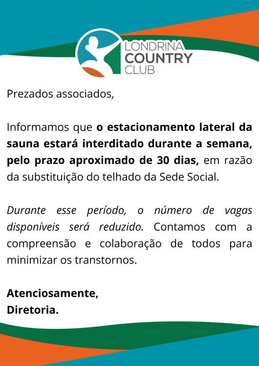 AVISO ESTACIONAMENTO
